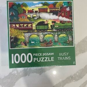 1000 Piece Jigsaw Puzzle - Busy Trains